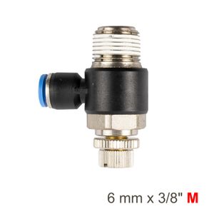 Flow Control Swiv. Elbow Pu 6mm X 3/8' M